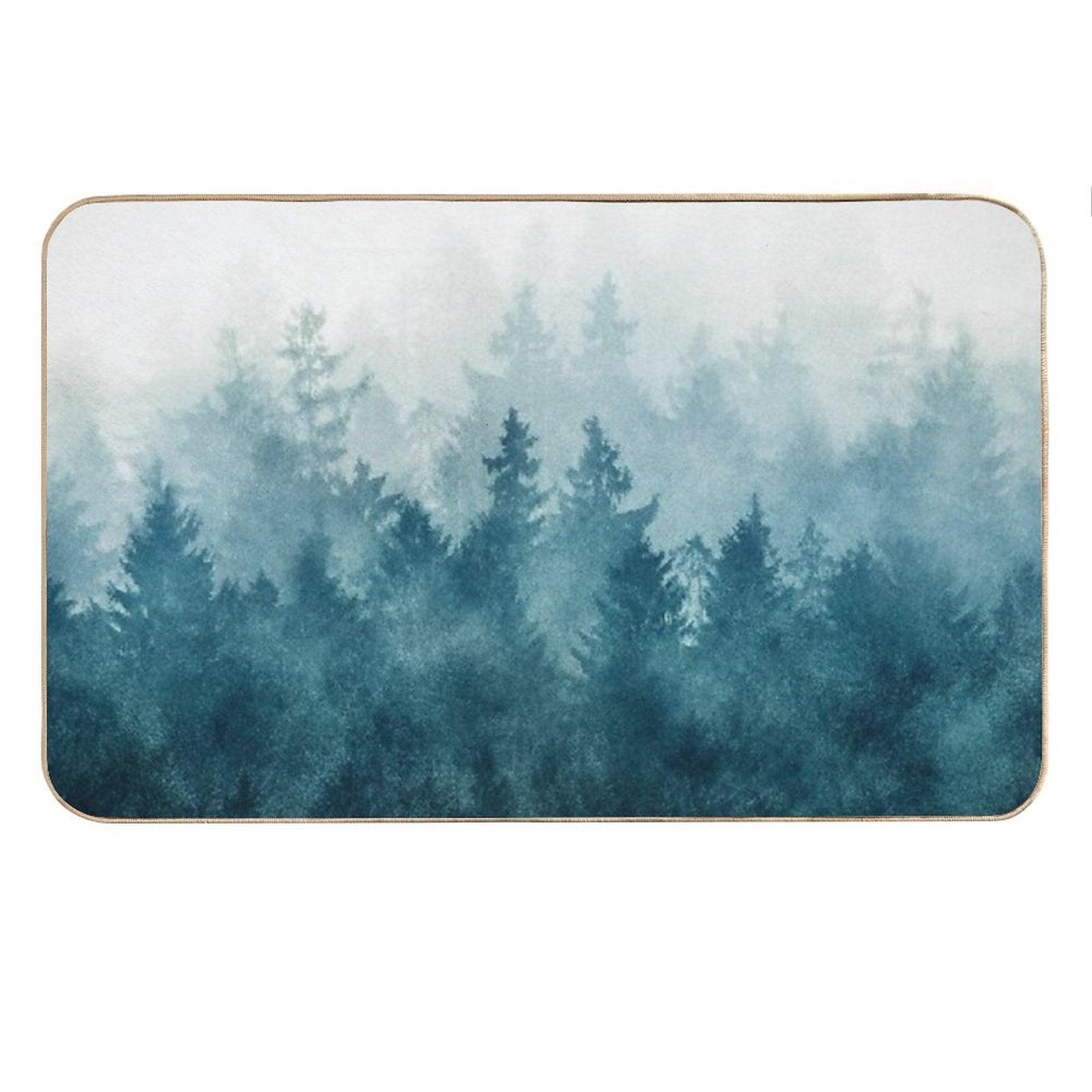 The Heart Of My Heart  So Far From Home In A Misty Foggy Fall Wilderness Forest Bath Mat