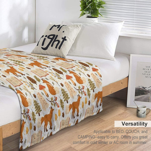 Cozy Winter Woodland All-season Throw Blanket