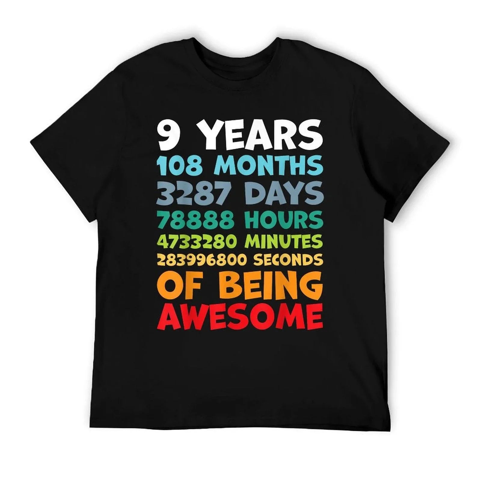 9 Year Old BDay Decorations Son Boy 9yr 9th Birthday T-Shirt
