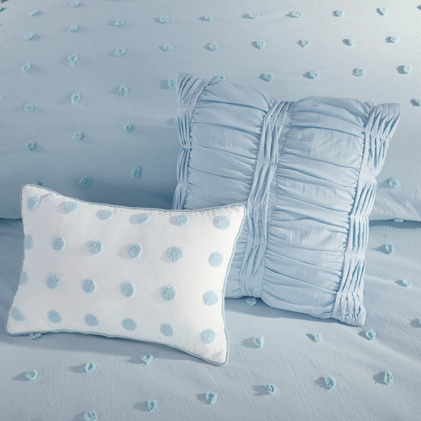 Brooklyn Cotton Jacquard Comforter Set with Euro Shams and Throw Pillows - Gifts for You 'n Me
