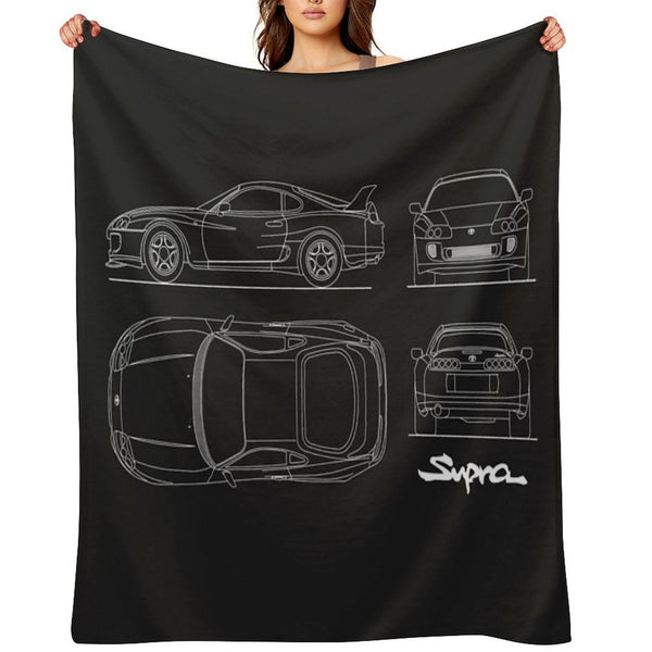 The Supra Blueprint Travel-friendly Throw Blanket