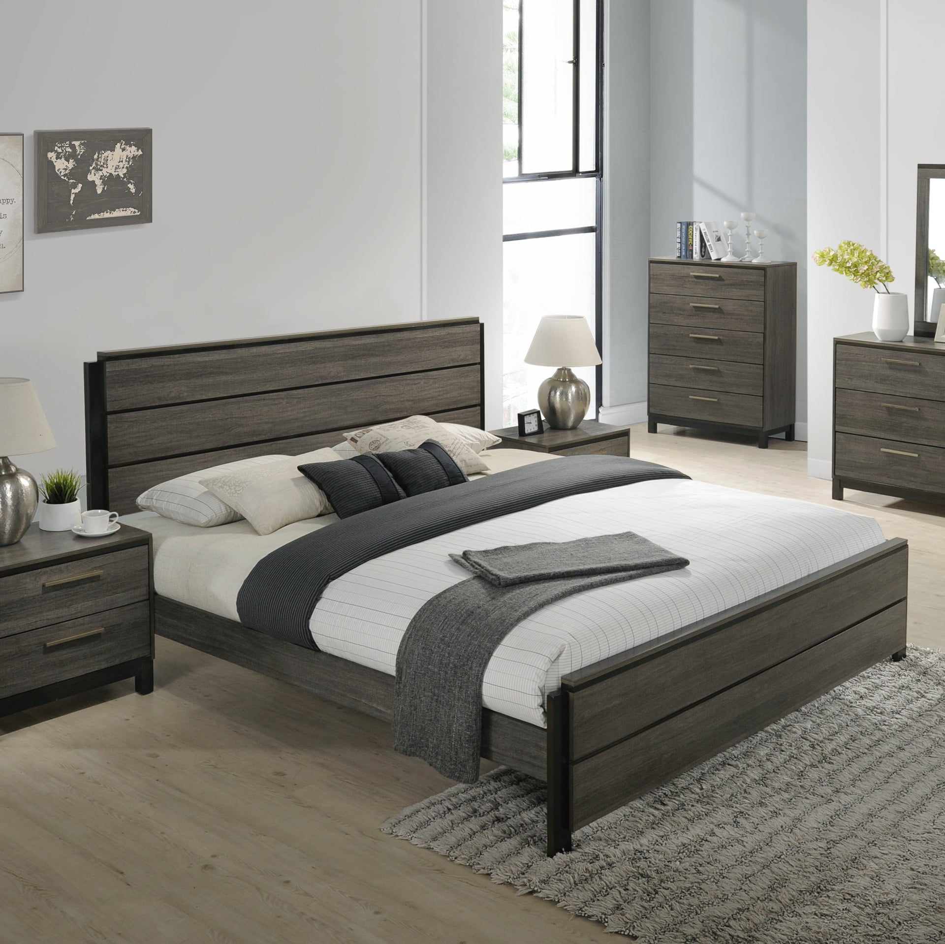 Ioana Contemporary Wood Panel Bed