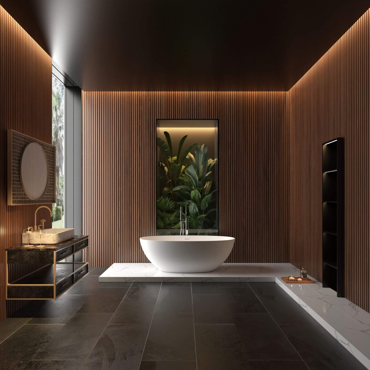 Virella 65-Inch Luxury Freestanding Soaking Bathtub With Overflow And Pop-Up Drain (SAK69451)