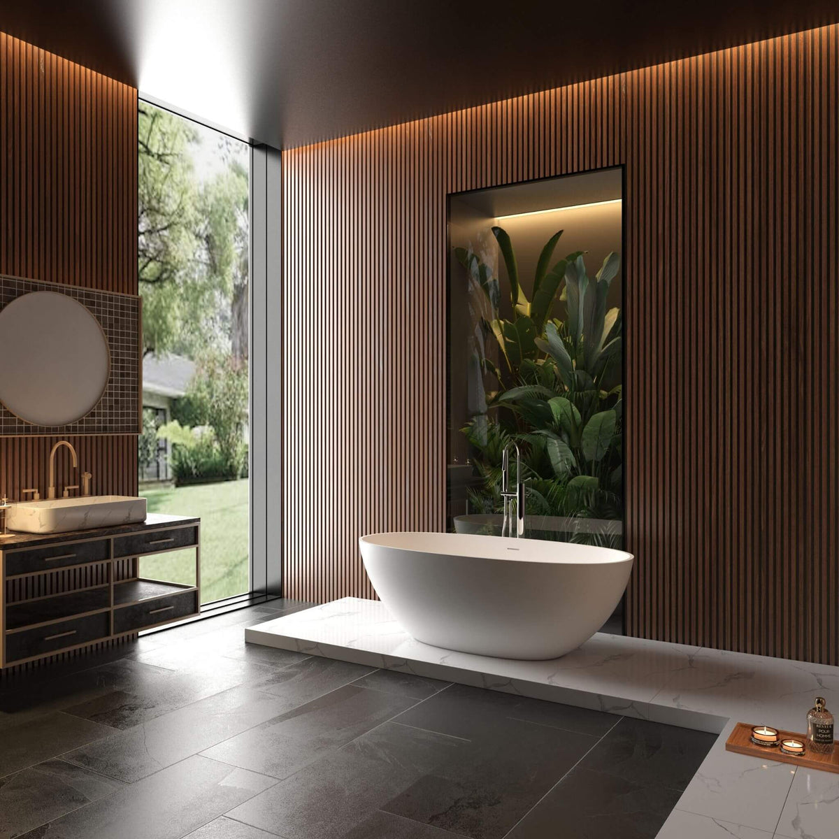 Virella 65-Inch Luxury Freestanding Soaking Bathtub With Overflow And Pop-Up Drain (SAK69451)