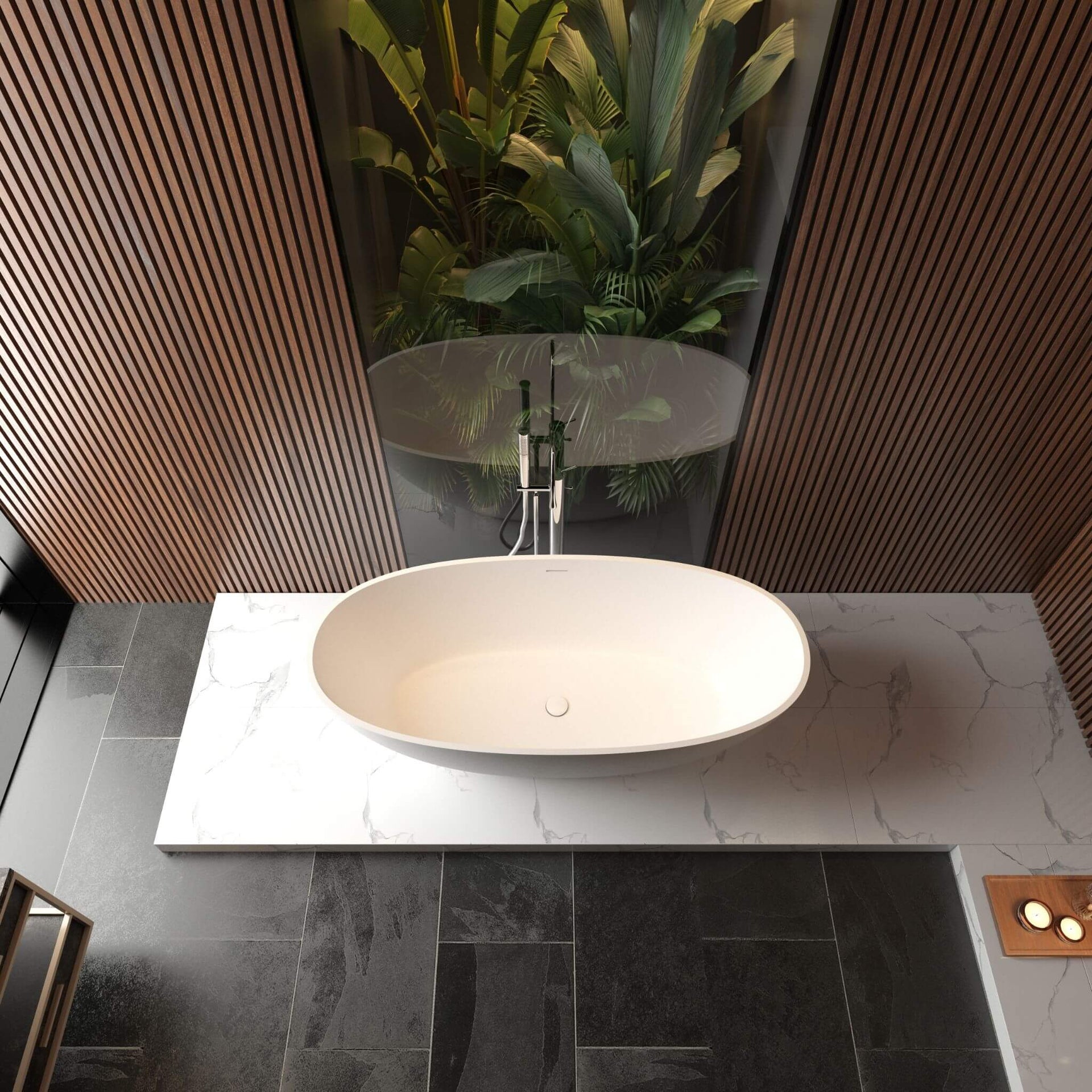 Virella 65-Inch Luxury Freestanding Soaking Bathtub With Overflow And Pop-Up Drain (SAK69451)