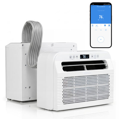 6500 BTU Window AC Unit with WiFi APP Voice Control 24H Timer and Quiet Operation-White