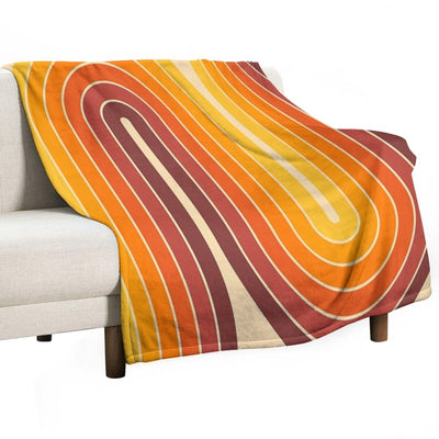 Retro Geometric Double Arch Design 522 Multi-functional Throw Blanket