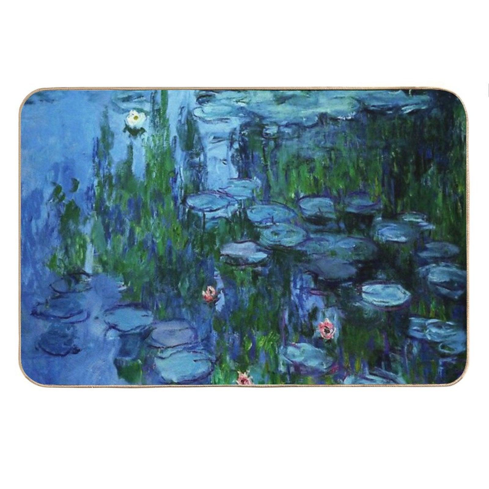Claude Monet Water Lilies  Nymphéas Deep Color Bath Mat