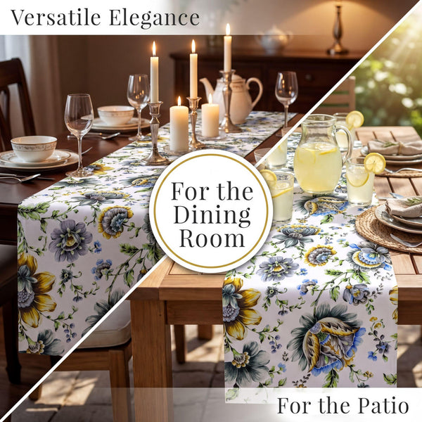 Blue Floral Table Runner – Jaco Print