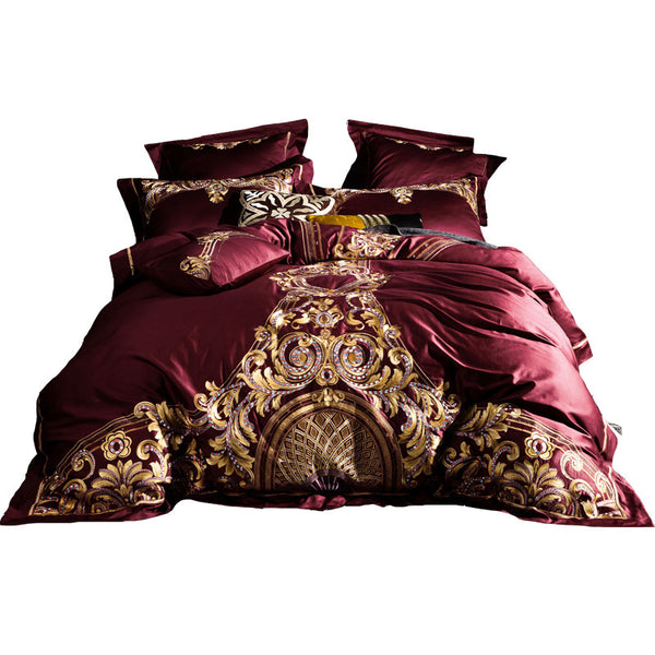 4pcs. or 6pcs. Embroidery Duvet or Quilt Cover Set