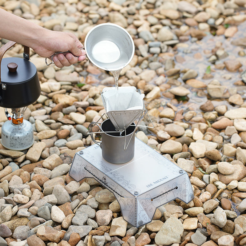 Folding Mini Table - Ultralight PP Camp Table & Tray (97g) Food-grade, Portable for Camping & Hiking Gear