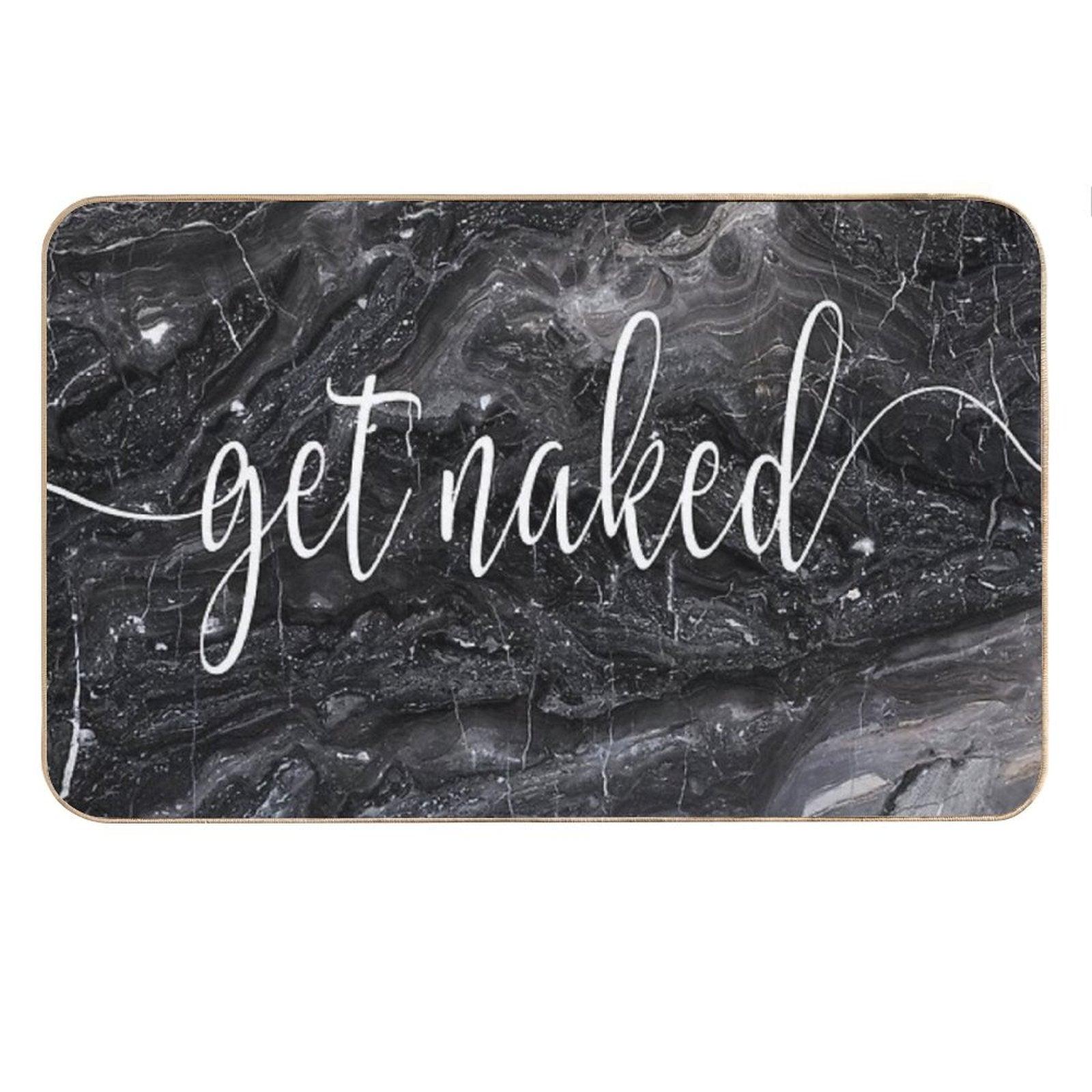 Get Naked Black Marble Bath Mat