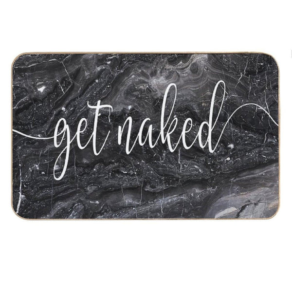 Get Naked Black Marble Bath Mat