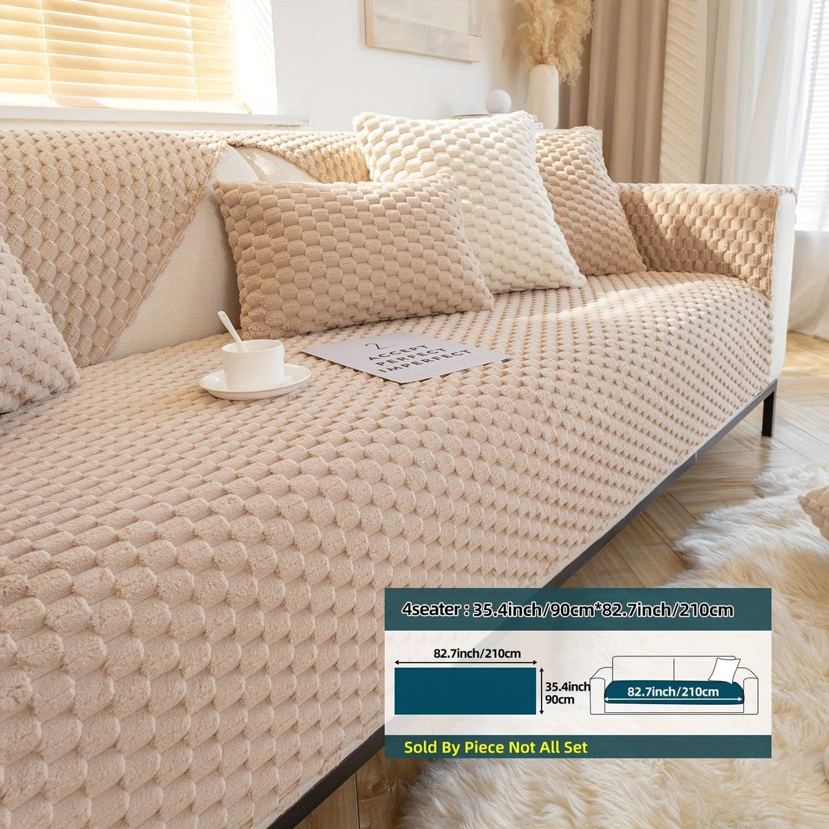 Plush Nordic Sofa Slipcover