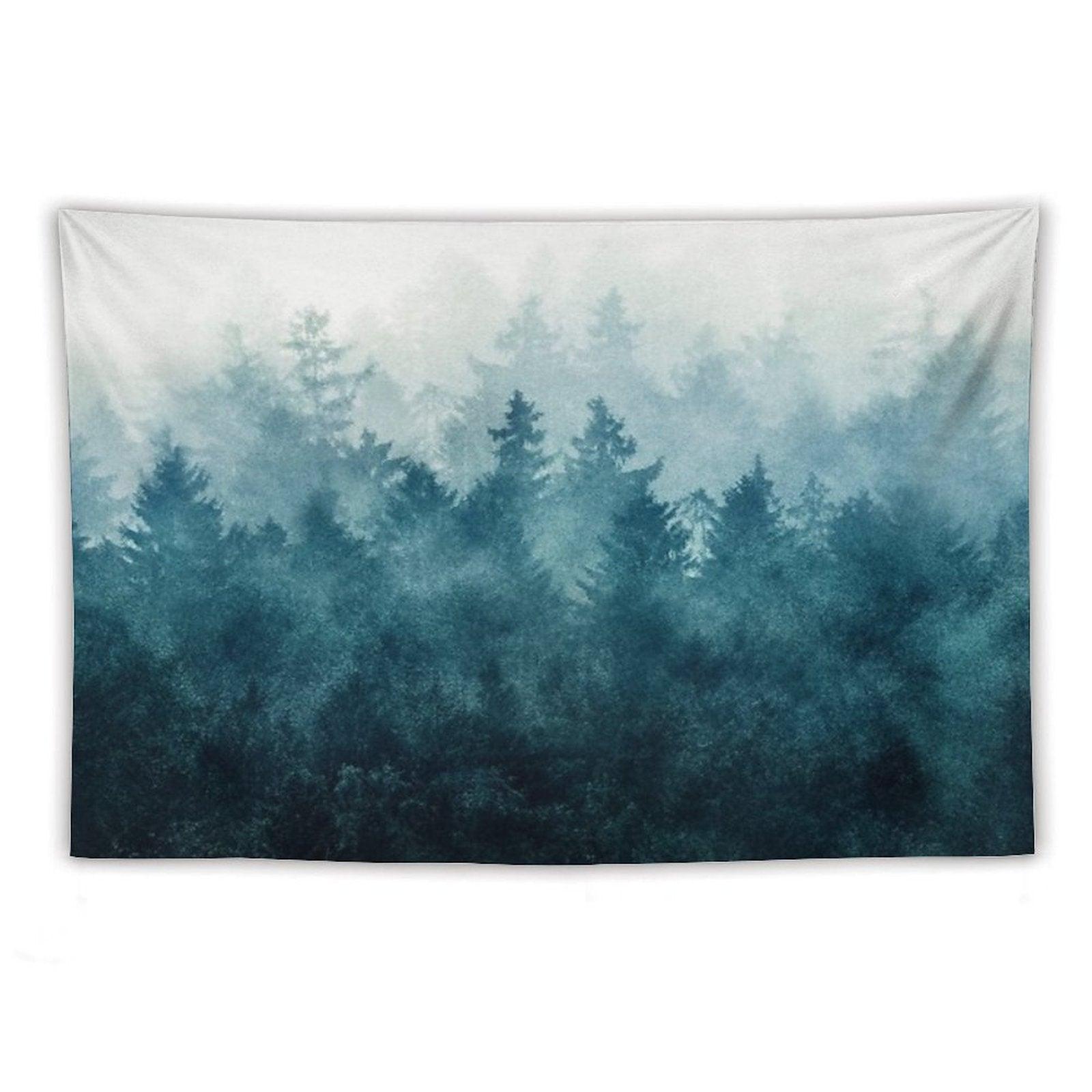 The Heart Of My Heart  So Far From Home In A Misty Foggy Fall Wilderness Forest Tapestry