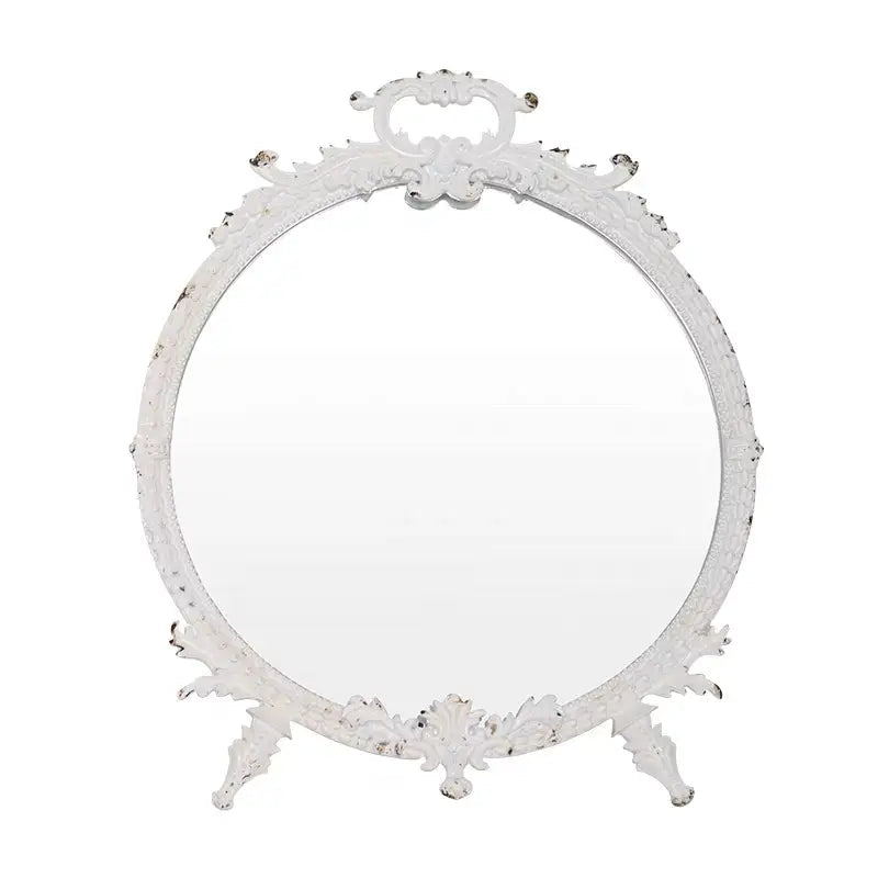 ROUND PEWTER MIRROR VagabondVintage