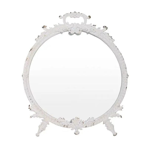 ROUND PEWTER MIRROR VagabondVintage