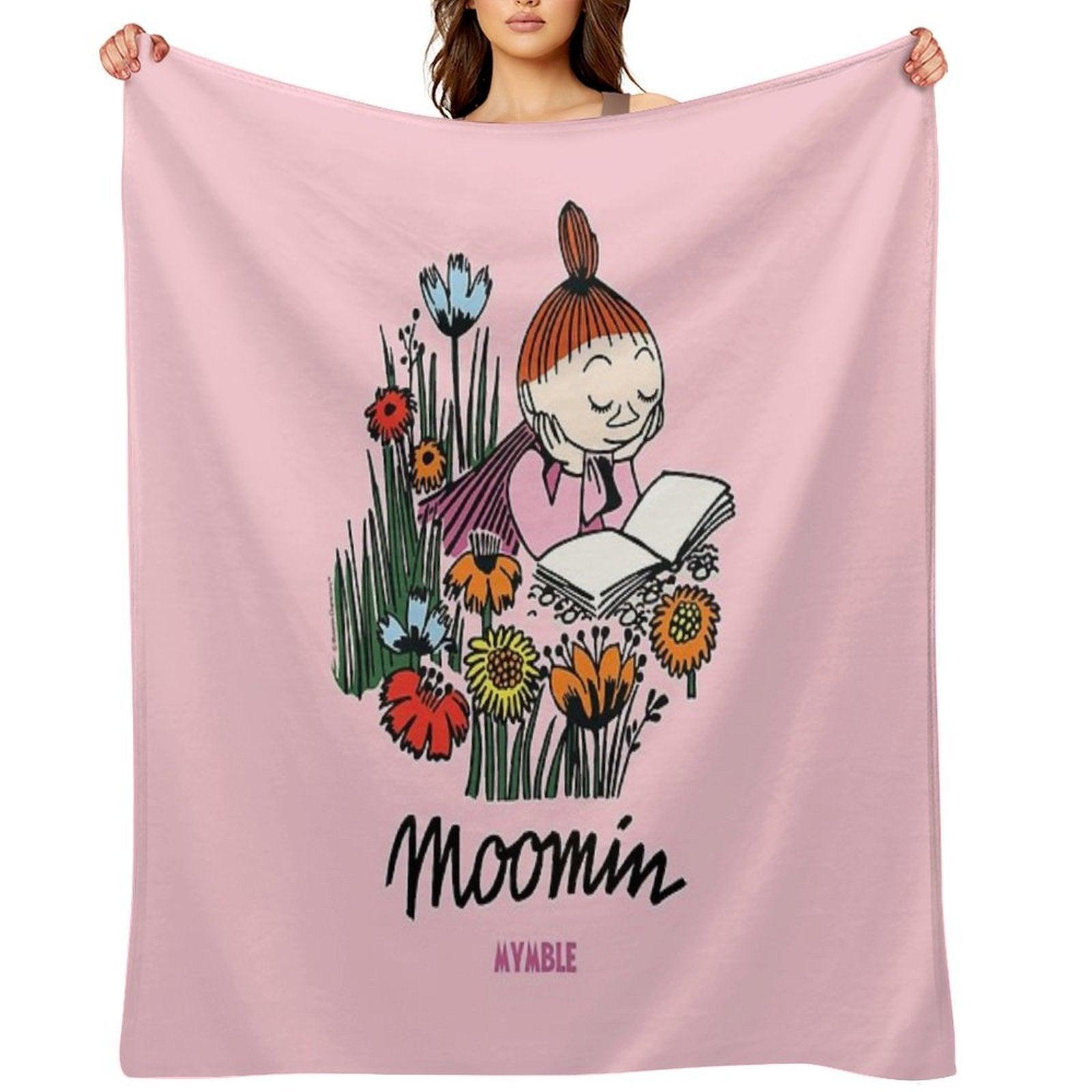 Moomin Mymble Reading Throw Blanket
