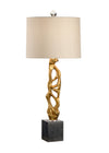 Gerard Gold Lamp with Cream Shade  by Wildwood