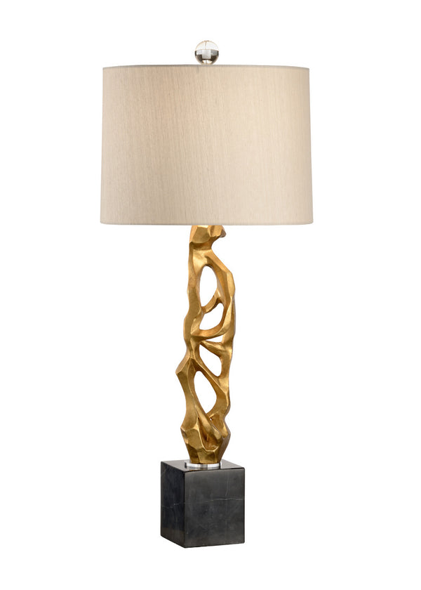Gerard Gold Lamp with Cream Shade  by Wildwood