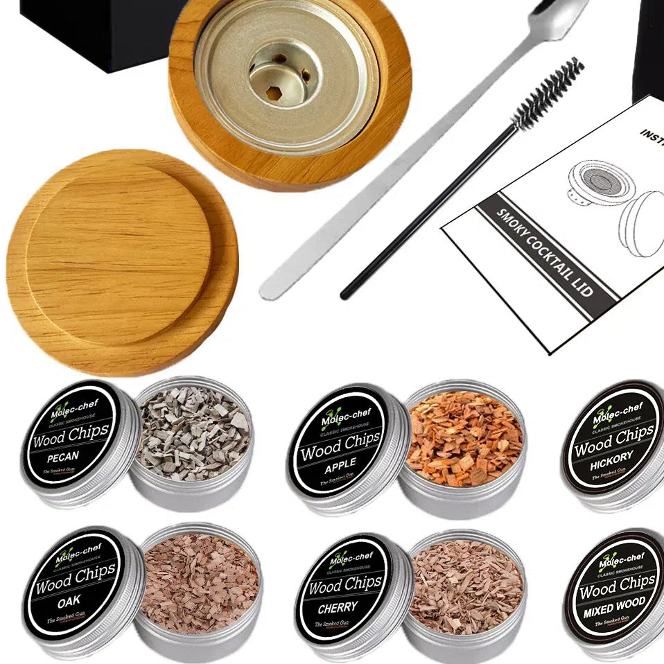 Molec Chef Cocktail Smoker Oak Smoker Wooden Box Aroma Smoker
