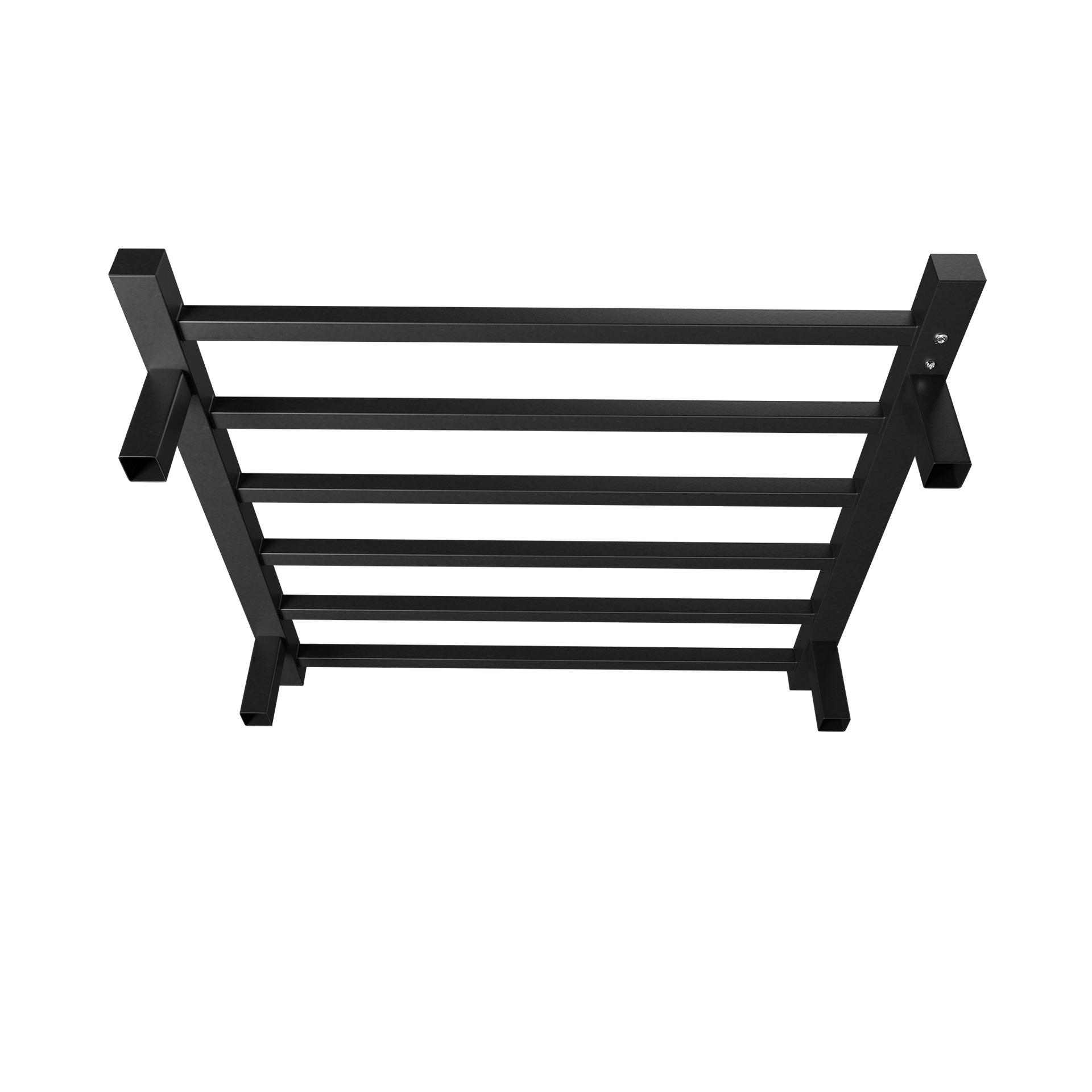 Towel Warmer 6 Bar Electric Heated Towel Rack Wall Mount Plug-in/Bath Towel Heater Matt-Black - Timer