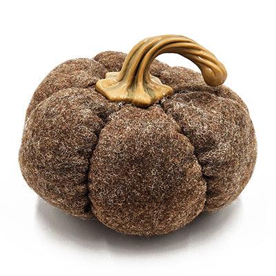 Set of 3 Fall Harvest Table Décor Brown Fabric Decorative Pumpkins