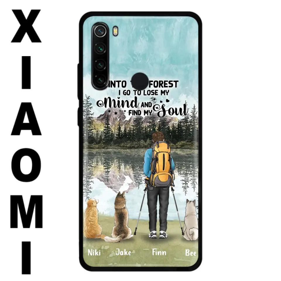 Personalized Solo Hiking With Dogs Phone Case - Woman/Man With Up to 3 Pets - Case For Xiaomi, Huawei and Oppo - Q67GXN