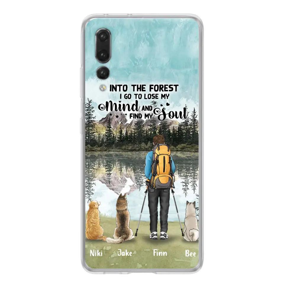Personalized Solo Hiking With Dogs Phone Case - Woman/Man With Up to 3 Pets - Case For Xiaomi, Huawei and Oppo - Q67GXN