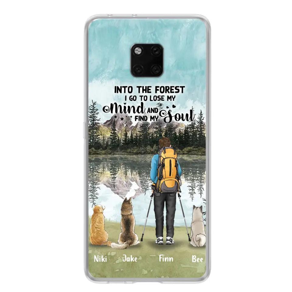 Personalized Solo Hiking With Dogs Phone Case - Woman/Man With Up to 3 Pets - Case For Xiaomi, Huawei and Oppo - Q67GXN