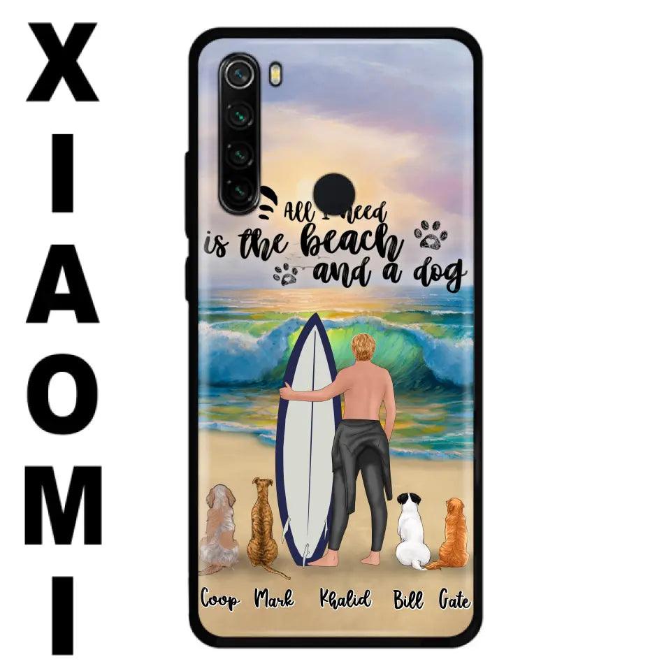 Personalized Surfing Phone Case - Woman/Man With Up to 4 Pets  - Phone Case For Xiaomi, Huawei and Oppo - CCS180