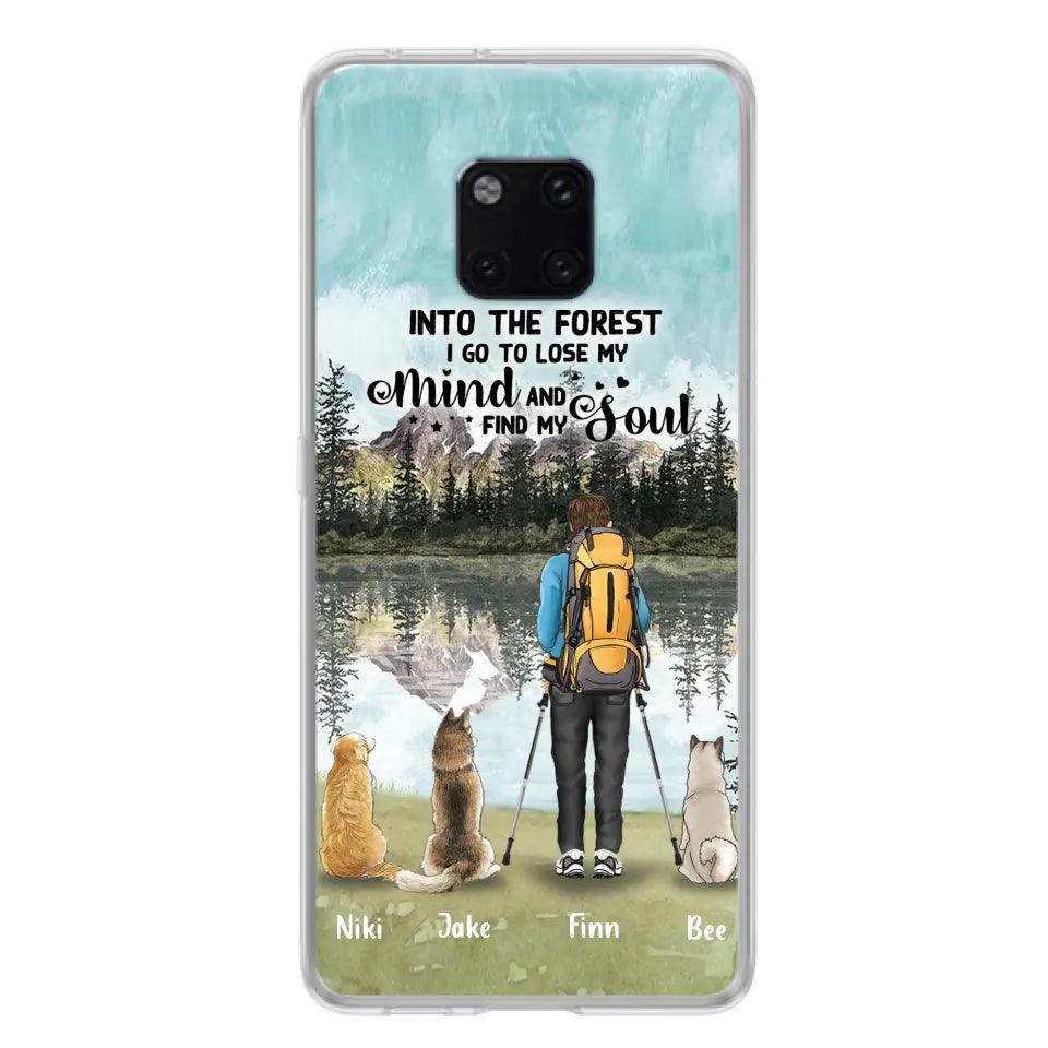 Personalized Solo Hiking With Dogs Phone Case - Woman/Man With Up to 3 Pets - Case For Xiaomi, Huawei and Oppo - Q67GXN