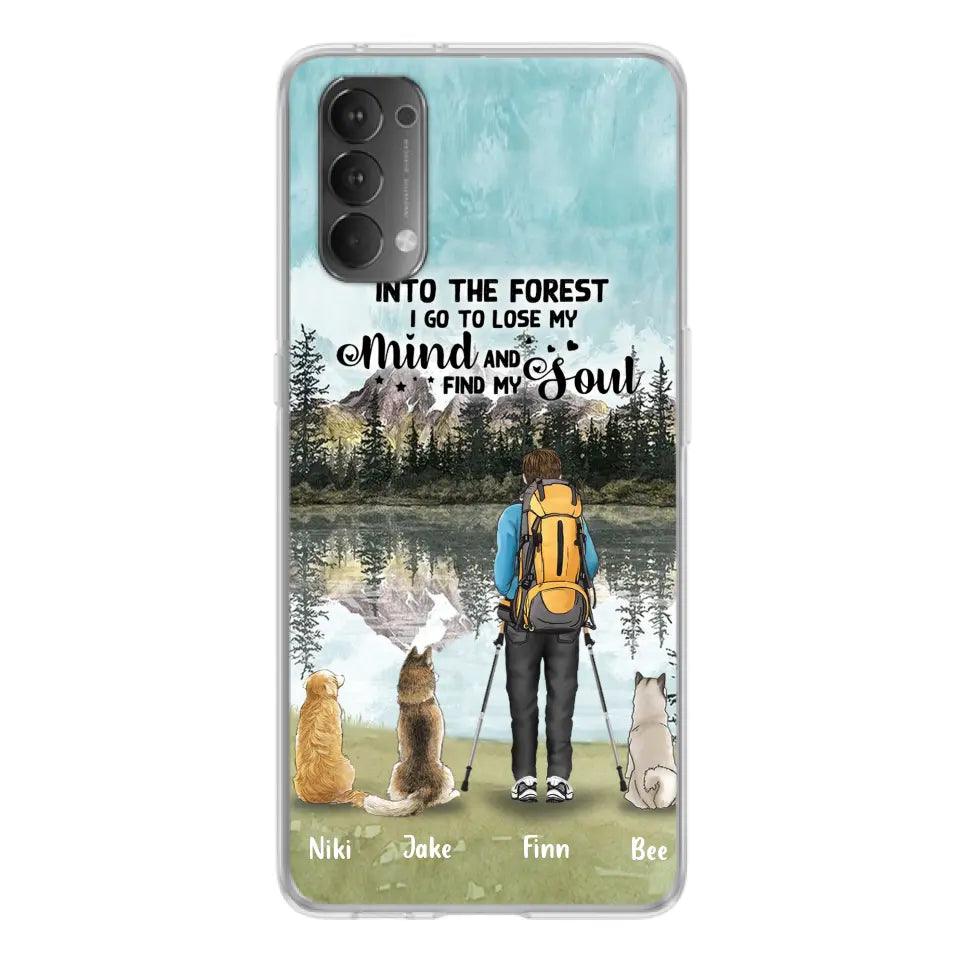 Personalized Solo Hiking With Dogs Phone Case - Woman/Man With Up to 3 Pets - Case For Xiaomi, Huawei and Oppo - Q67GXN