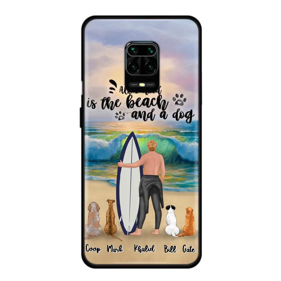 Personalized Surfing Phone Case - Woman/Man With Up to 4 Pets  - Phone Case For Xiaomi, Huawei and Oppo - CCS180