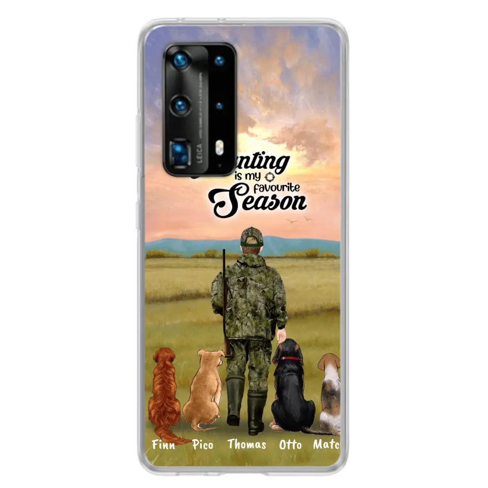Personalized Hunting Phone Case - Man/Woman With Up to 4 Dogs - Phone Case For Xiaomi, Huawei and Oppo - 4168OK