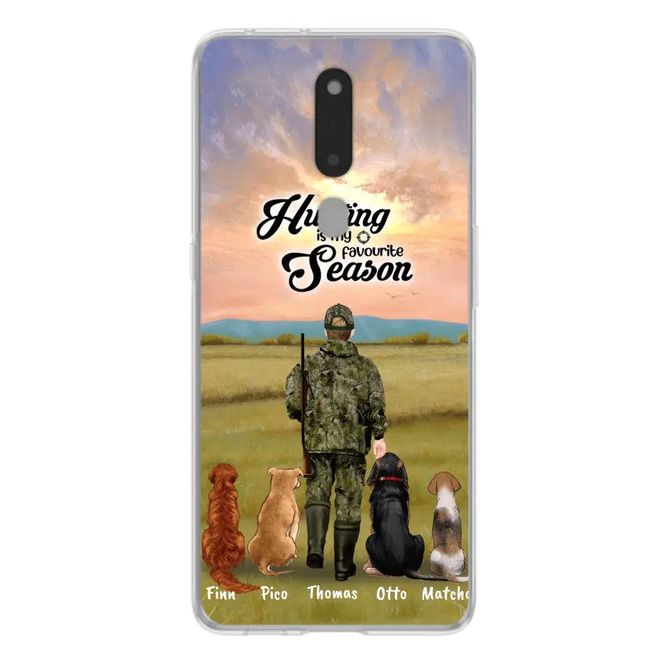 Personalized Hunting Phone Case - Man/Woman With Up to 4 Dogs - Phone Case For Xiaomi, Huawei and Oppo - 4168OK