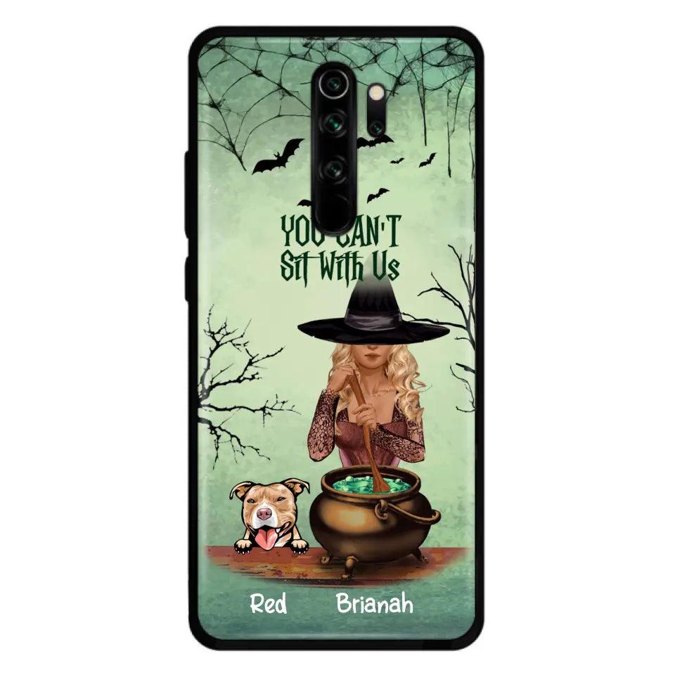 Personalized Dog And Witch Phone Case - Up to 4 Dogs - You Can't Sit With Us - Phone Case For Xiaomi, Huawei and Oppo