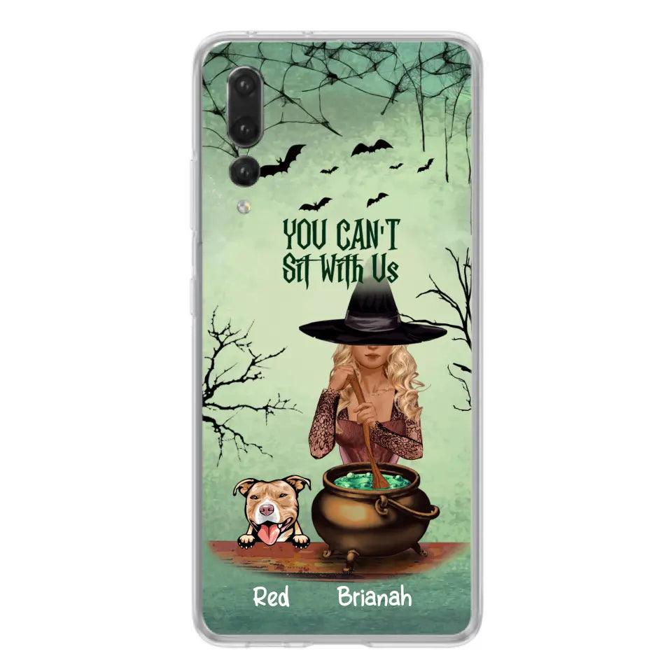 Personalized Dog And Witch Phone Case - Up to 4 Dogs - You Can't Sit With Us - Phone Case For Xiaomi, Huawei and Oppo