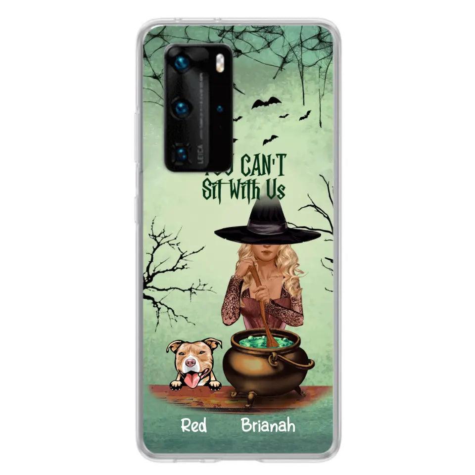 Personalized Dog And Witch Phone Case - Up to 4 Dogs - You Can't Sit With Us - Phone Case For Xiaomi, Huawei and Oppo