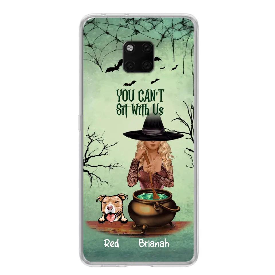 Personalized Dog And Witch Phone Case - Up to 4 Dogs - You Can't Sit With Us - Phone Case For Xiaomi, Huawei and Oppo