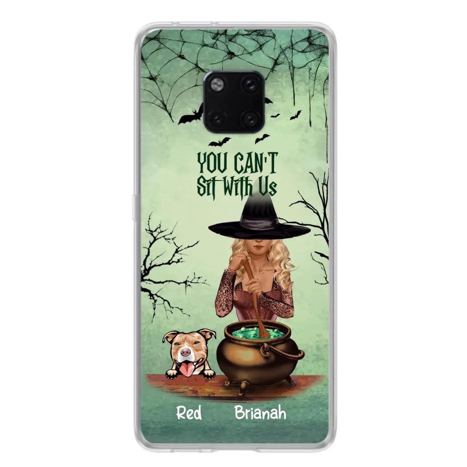 Personalized Dog And Witch Phone Case - Up to 4 Dogs - You Can't Sit With Us - Phone Case For Xiaomi, Huawei and Oppo