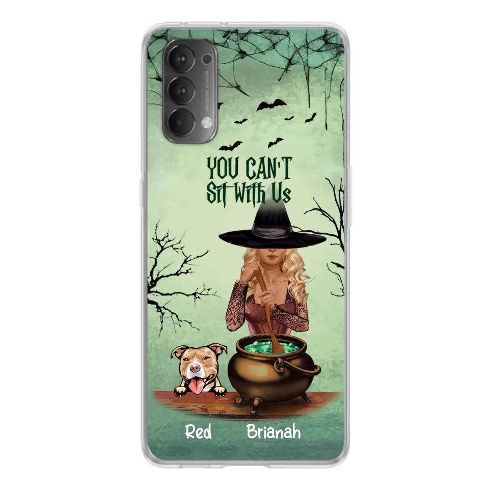 Personalized Dog And Witch Phone Case - Up to 4 Dogs - You Can't Sit With Us - Phone Case For Xiaomi, Huawei and Oppo