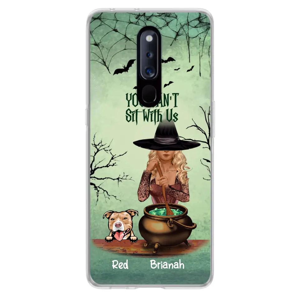 Personalized Dog And Witch Phone Case - Up to 4 Dogs - You Can't Sit With Us - Phone Case For Xiaomi, Huawei and Oppo