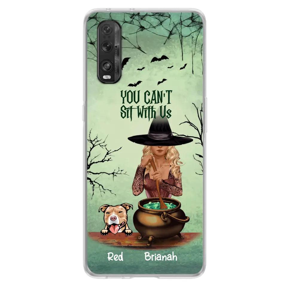 Personalized Dog And Witch Phone Case - Up to 4 Dogs - You Can't Sit With Us - Phone Case For Xiaomi, Huawei and Oppo