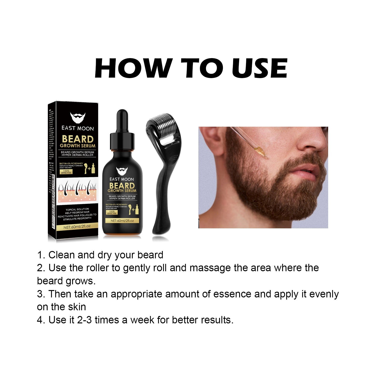 Facial Care Essence Set Men's Facial Care Hair Nourishing Beard Care