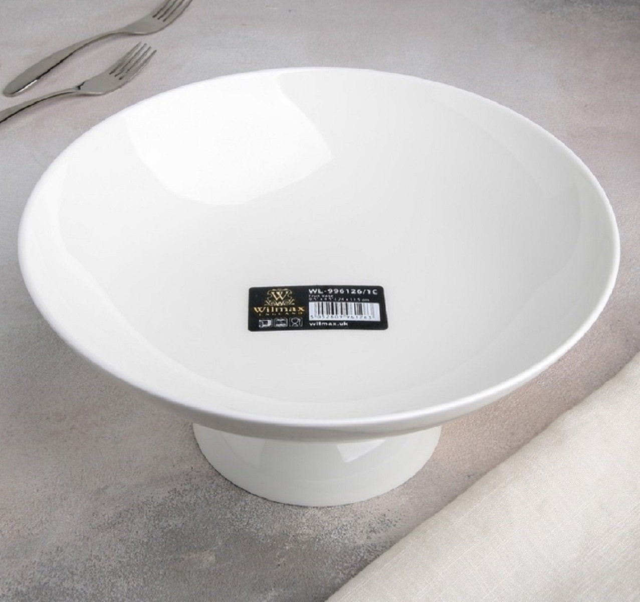 White Fruit Vase 9.5