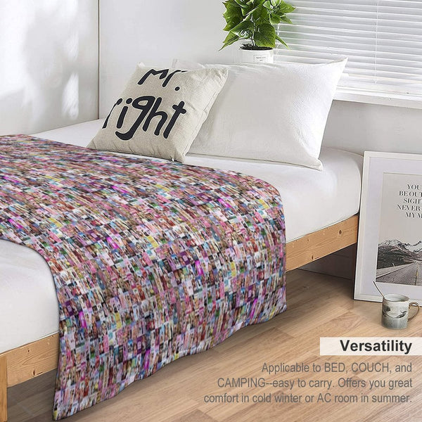 Mixed Girlie Movie Montage Shrink-resistant Throw Blanket