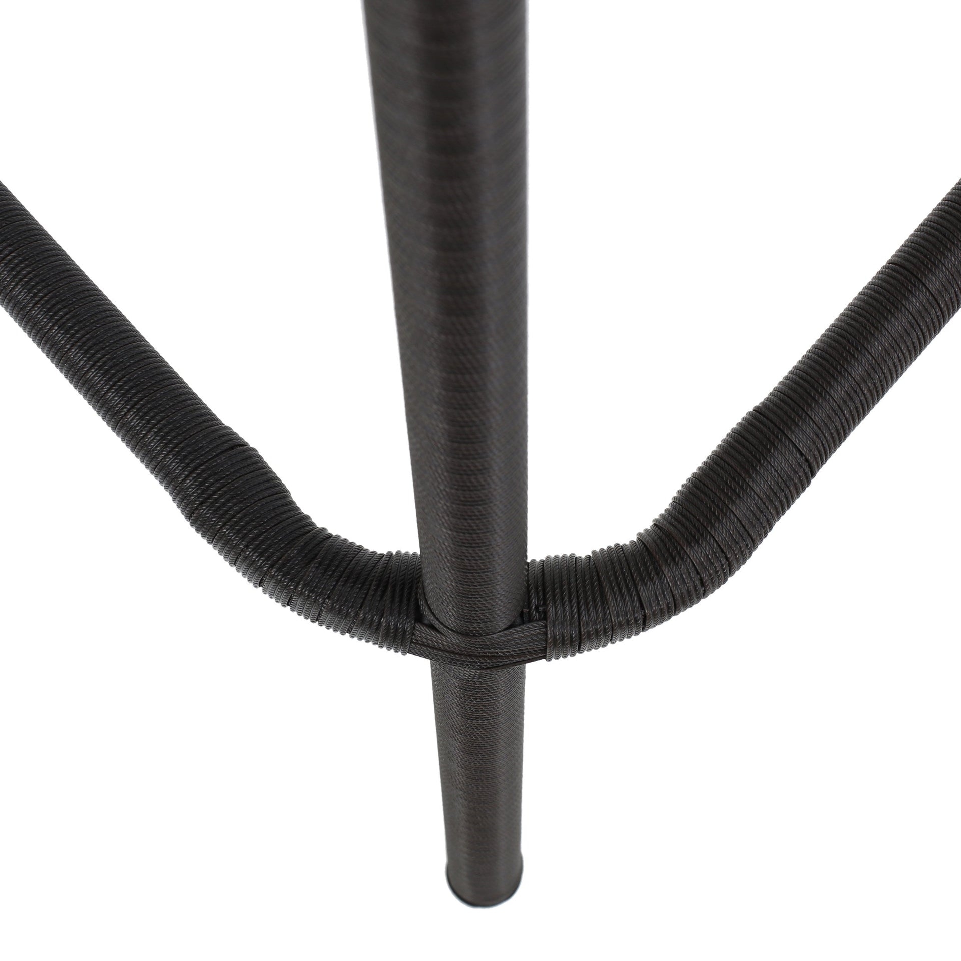 29' Outdoors PE Rattan Armless Barstools, Set of 2, Dark Brown