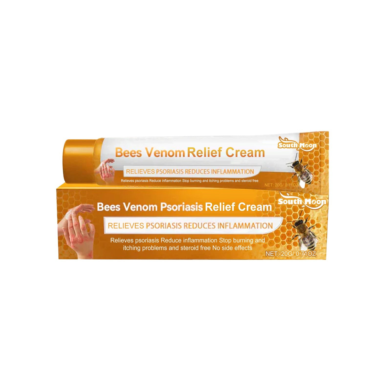 Bee Venom Psoriasis Relief Cream, Skin Relief Itching Relieve Redness Hand And Foot Moss Skin Moss Repair Cream