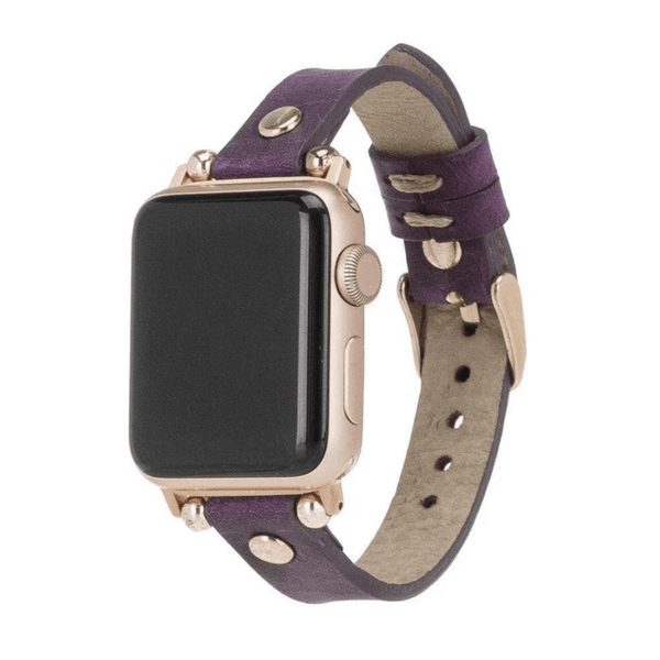Apple Watch Deep Purple Leather Strap - Detroit